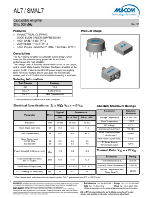 SMAL7 Datasheet PDF M/A-COM Technology Solutions, Inc.