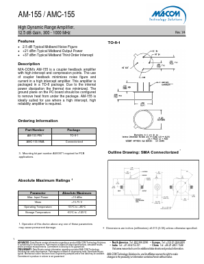 AMC-155 Datasheet PDF M/A-COM Technology Solutions, Inc.