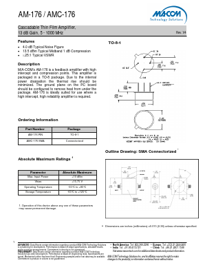 AM-176PIN Datasheet PDF M/A-COM Technology Solutions, Inc.