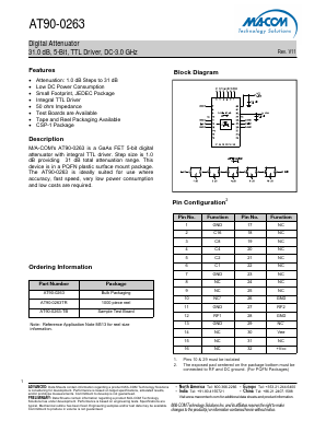 AT90-0263 Datasheet PDF M/A-COM Technology Solutions, Inc.