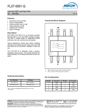FL07-0001-G Datasheet PDF M/A-COM Technology Solutions, Inc.