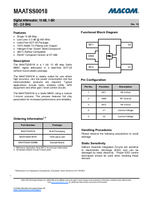 MAATSS0018 Datasheet PDF M/A-COM Technology Solutions, Inc.