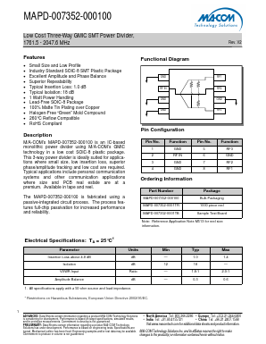 MAPD-007352-000100 Datasheet PDF M/A-COM Technology Solutions, Inc.