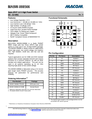 MASW-008566-TR3000 Datasheet PDF M/A-COM Technology Solutions, Inc.