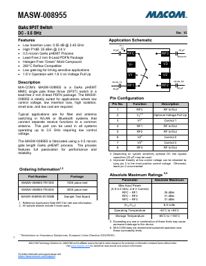 MASW-008955-TR1000 Datasheet PDF M/A-COM Technology Solutions, Inc.