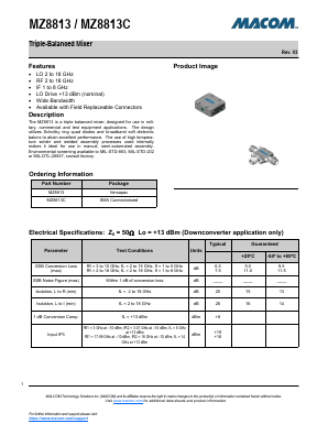 MZ8813C Datasheet PDF M/A-COM Technology Solutions, Inc.