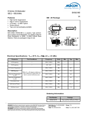 EKIN2-960 Datasheet PDF M/A-COM Technology Solutions, Inc.