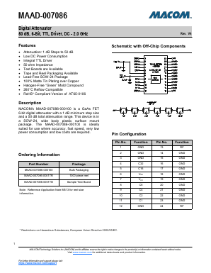 MAAD-007086-000100 Datasheet PDF M/A-COM Technology Solutions, Inc.