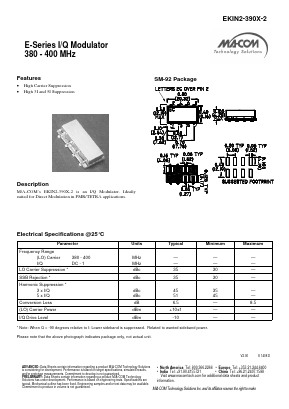 EKIN2-390X-2 Datasheet PDF M/A-COM Technology Solutions, Inc.