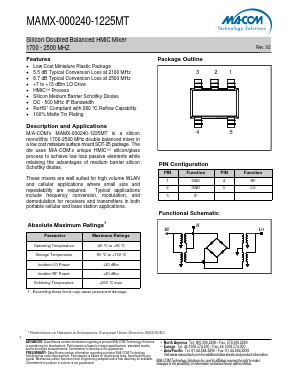 MAMX-000240-1225MT Datasheet PDF M/A-COM Technology Solutions, Inc.