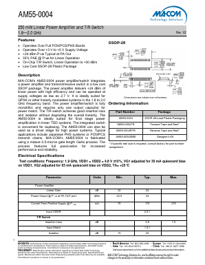 AM55-0004 Datasheet PDF M/A-COM Technology Solutions, Inc.