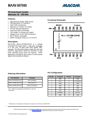 MAAV-007088-0001TR Datasheet PDF M/A-COM Technology Solutions, Inc.