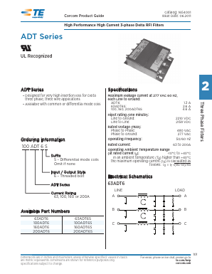 100ADT6S Datasheet PDF Tyco Electronics