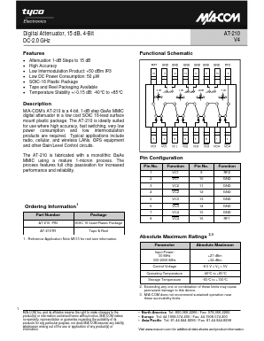 AT-210 Datasheet PDF Tyco Electronics
