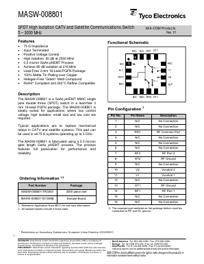 MASW-008801-001SMB Datasheet PDF Tyco Electronics