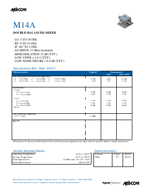 M14A Datasheet PDF Tyco Electronics