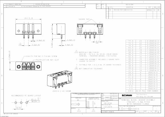284516-3 Datasheet PDF Tyco Electronics