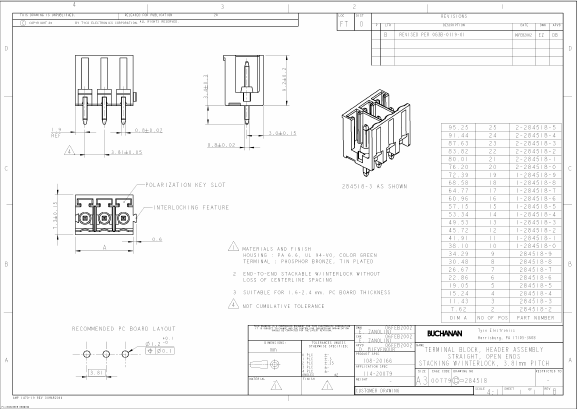 284518-3 Datasheet PDF Tyco Electronics