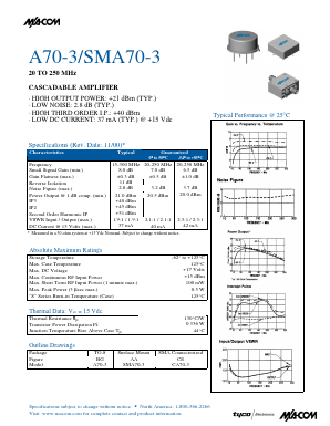 CA70-3 Datasheet PDF Tyco Electronics