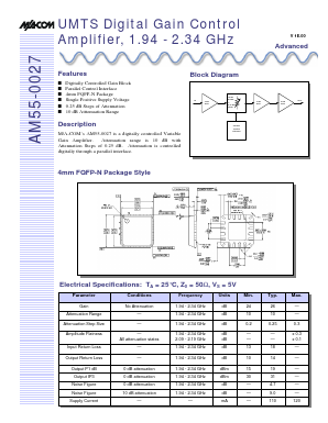 AM55-0027-TB Datasheet PDF Tyco Electronics