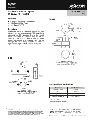AM-180 Datasheet PDF Tyco Electronics