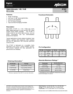 AT-267TR Datasheet PDF Tyco Electronics