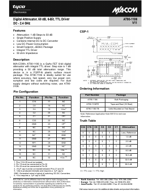 AT90-1106TR Datasheet PDF Tyco Electronics