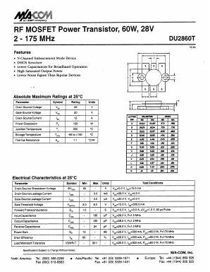 DU2860T Datasheet PDF Tyco Electronics