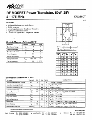 DU2880T Datasheet PDF Tyco Electronics