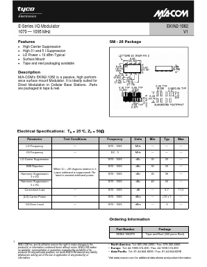 EKIN2-1082 Datasheet PDF Tyco Electronics