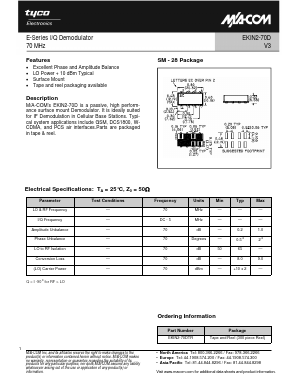 EKIN2-70DTR Datasheet PDF Tyco Electronics