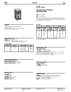 K10P-11A15-24 Datasheet PDF Tyco Electronics