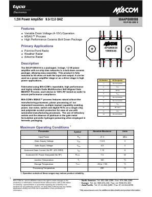 MAAPGM0038 Datasheet PDF Tyco Electronics