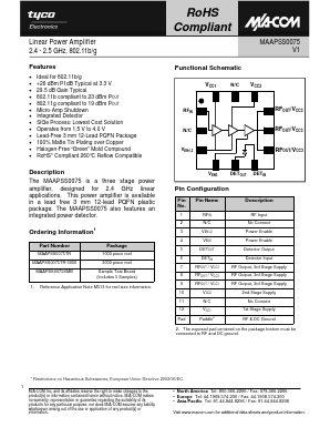 MAAPSS0075TR-3000 Datasheet PDF Tyco Electronics
