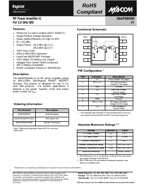 MAAPSS0093 Datasheet PDF Tyco Electronics