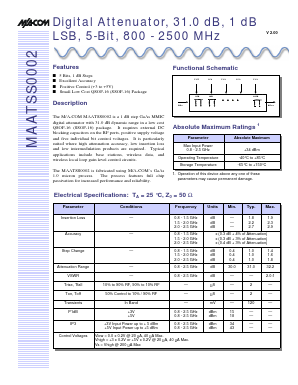 MAATSS0002 Datasheet PDF Tyco Electronics