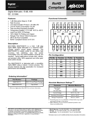 MAATSS0015TR Datasheet PDF Tyco Electronics
