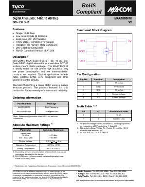 MAATSS0018 Datasheet PDF Tyco Electronics