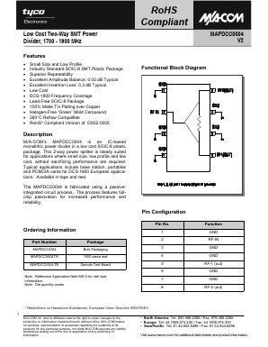 MAPDCC0004 Datasheet PDF Tyco Electronics