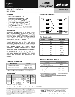 MASW-008330 Datasheet PDF Tyco Electronics