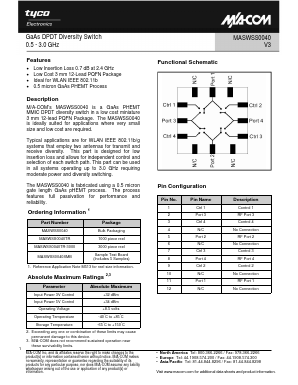 MASWSS0040SMB Datasheet PDF Tyco Electronics