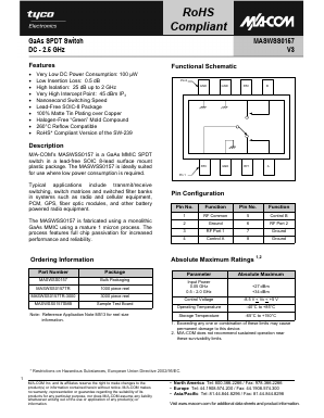 MASWSS0157TR-3000 Datasheet PDF Tyco Electronics