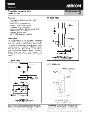 MDC-169 Datasheet PDF Tyco Electronics