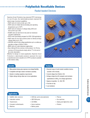 RUSBF250-2 Datasheet PDF Tyco Electronics