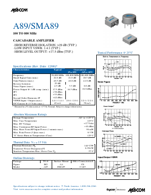 CA89 Datasheet PDF Tyco Electronics