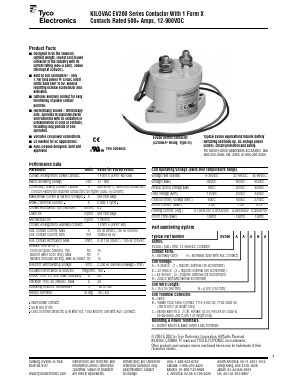 EV200AAACA Datasheet PDF Tyco Electronics