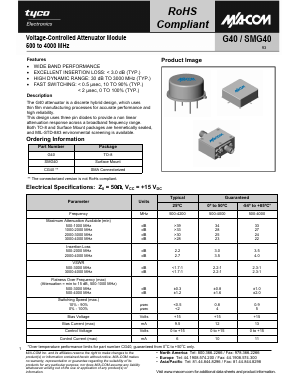 SMG40 Datasheet PDF Tyco Electronics
