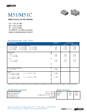 M51C Datasheet PDF Tyco Electronics