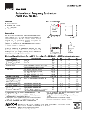 MLS9108-00766 Datasheet PDF Tyco Electronics