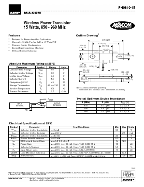 PH0810-15 Datasheet PDF Tyco Electronics